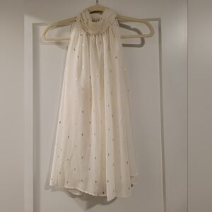 Zac & Rachel White and Gold Top